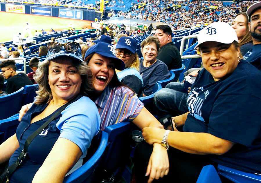 ISPC employees enjoy a Tampa Bay Rays game with friends and family